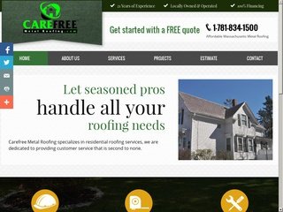 Metal Roofing Company Before Website Redesign