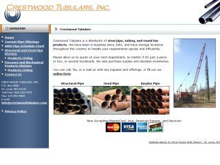 Crestwood Tubulars before Website Redesign