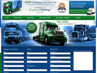 Third Party Logistics Company Website After Website Redesign