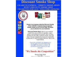 Discount Smoke Shop Before Website Redesign