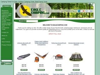 Eagle Camping before Website Redesign