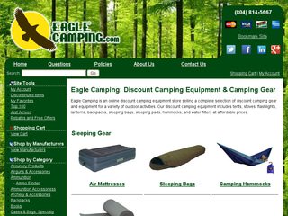 Eagle Camping after Website Redesign