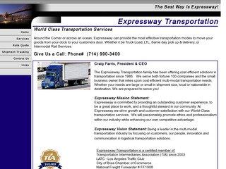 Freight Transportation & Trucking Company Before Redesign