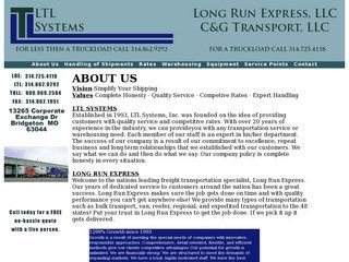 LTL Trucking Company Website Before Website Redesign