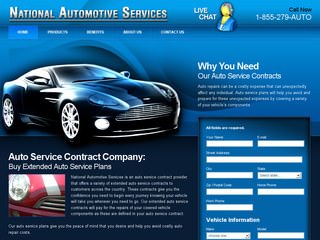 Auto Warrranty Website Design
