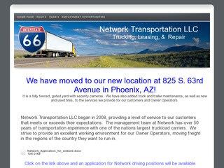 Network Transportation & Trucking Before Redesign