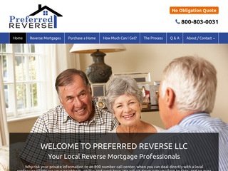Reverse Mortgage Website Design After Redesign