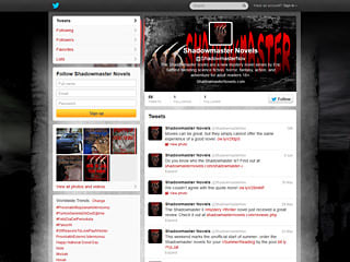 Shadowmaster Novels Twitter Page Design