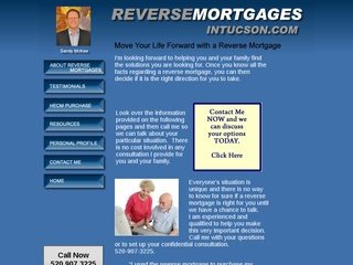 Tucson Reverse Mortgage Company Before Redesign