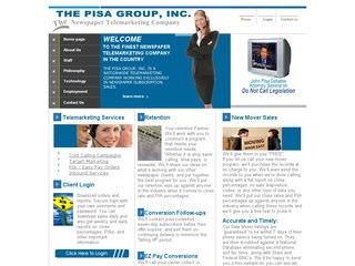 The Pisa Group Before Website Redesign