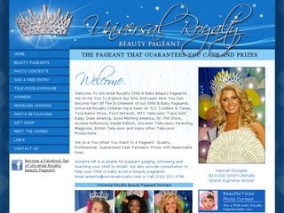 Universal Royalty Beauty Pageant Website After Website Redesign
