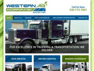 Trucking Website After Redesign