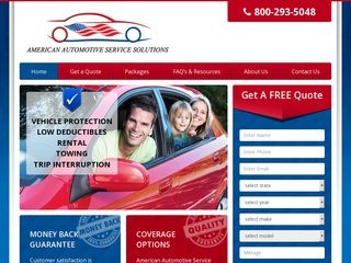 Auto Warranty Website Design