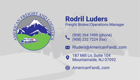 Trucking Company Business Card Design