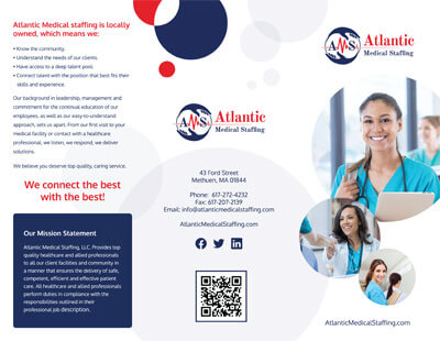 Medical Staffing Trifold Brochure Design