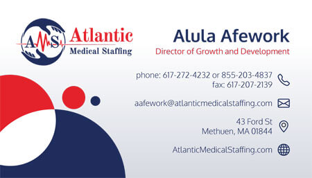 Medical Staffing Business Card Design
