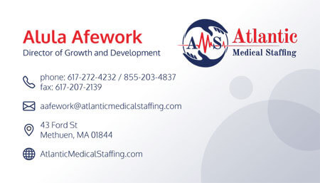 Medical Staffing Company Custom Business Card Design