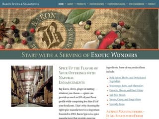 Food Service Distributor Website Design