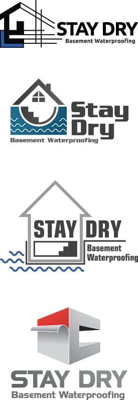 Basement Waterproofing Contractor Logo Design Services