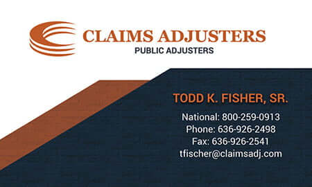 Claims Adjusters Business Card Graphic Design