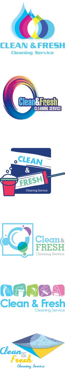Cleaning & Maid Service Logos