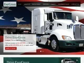 EverGreen Flatbed Trucking Company Before Redesign