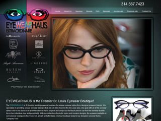 Fashion Website Design - Eyewear Boutique