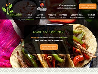 Food Service Website Design