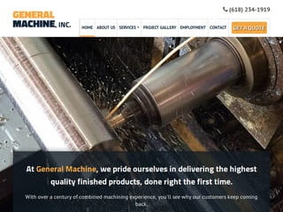 Precision Machining & Manufacturer Website Design