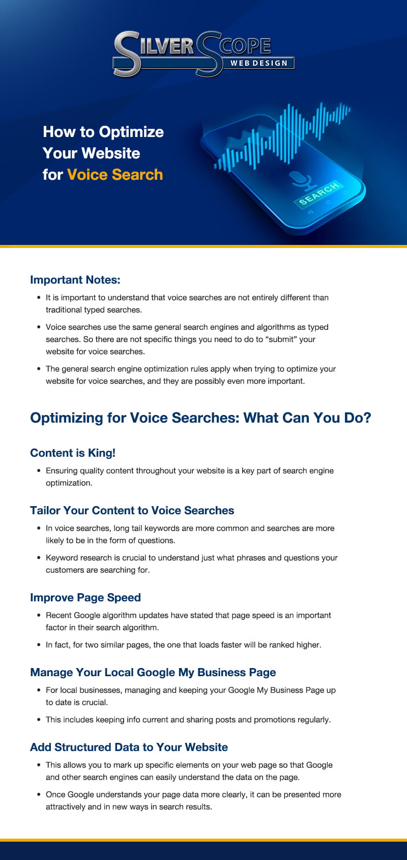 How to Optimize your Website for Voice Search Infographic