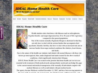 St. Louis Home Health Care Company Website Before Website Redesign