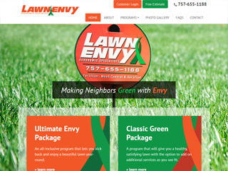 Lawn Care Website Design After Redesign