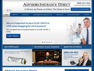 Insurance Website Design Portfolio