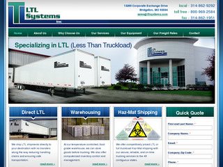LTL Trucking Company Website After Website Redesign