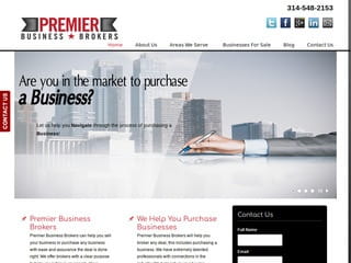 Business Services Website Design Before Website Redesign