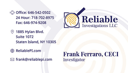 Private Investigation Company Custom Business Card Design