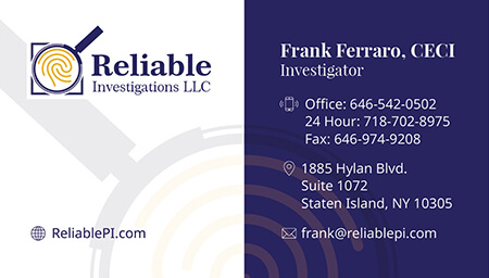 Private Investigator Business Card Design Services