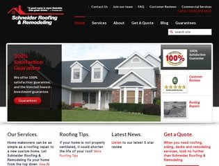 Schneider Roofing & Construction Before Redesign