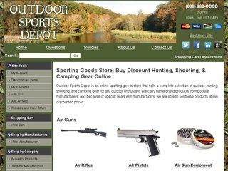 Outdoor Sports Depot after Website Redesign