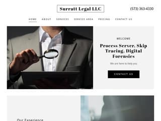 Private Investigator Website Design Before Website Redesign