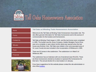 Homeowners Association Website Design Before Website Redesign
